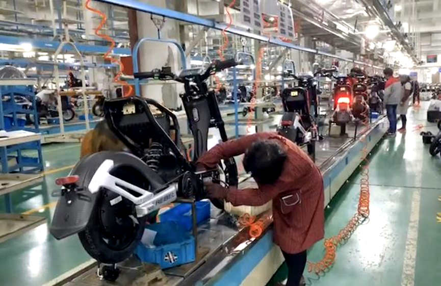 Retro Electric Scooter Assembly Line